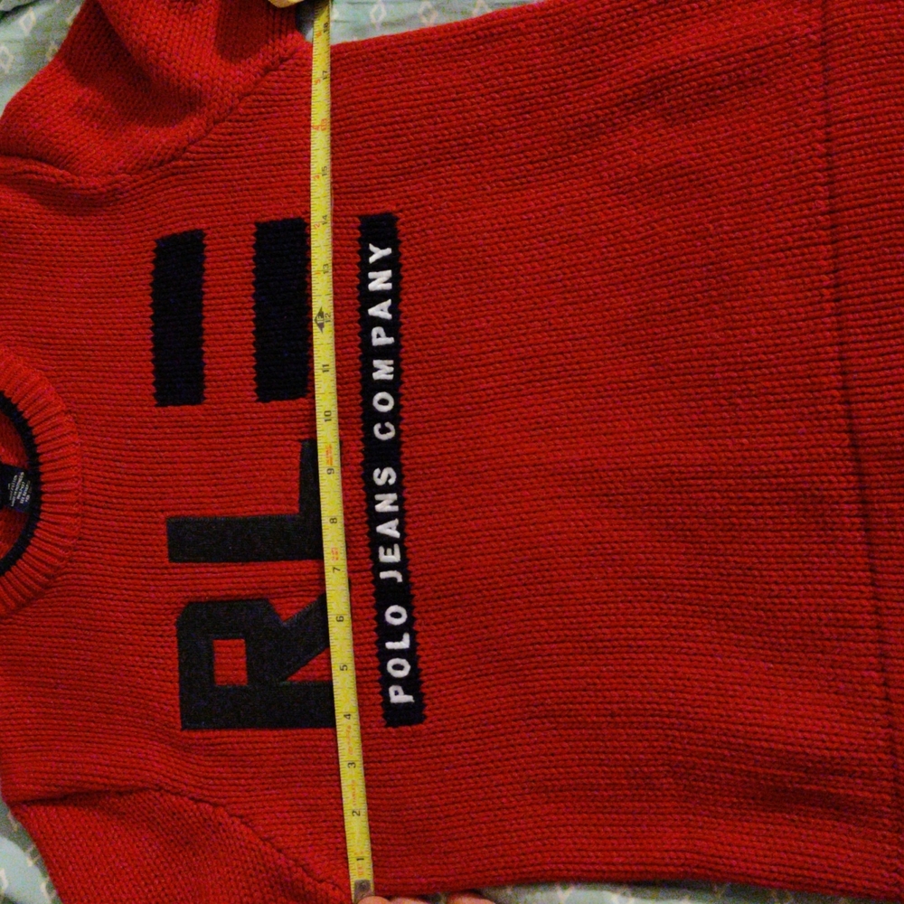 Vintage Ralph Lauren Polo Jeans Red Sweater - Picture 10 of 12